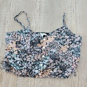 American Eagle Outfitters Floral Crop Tank